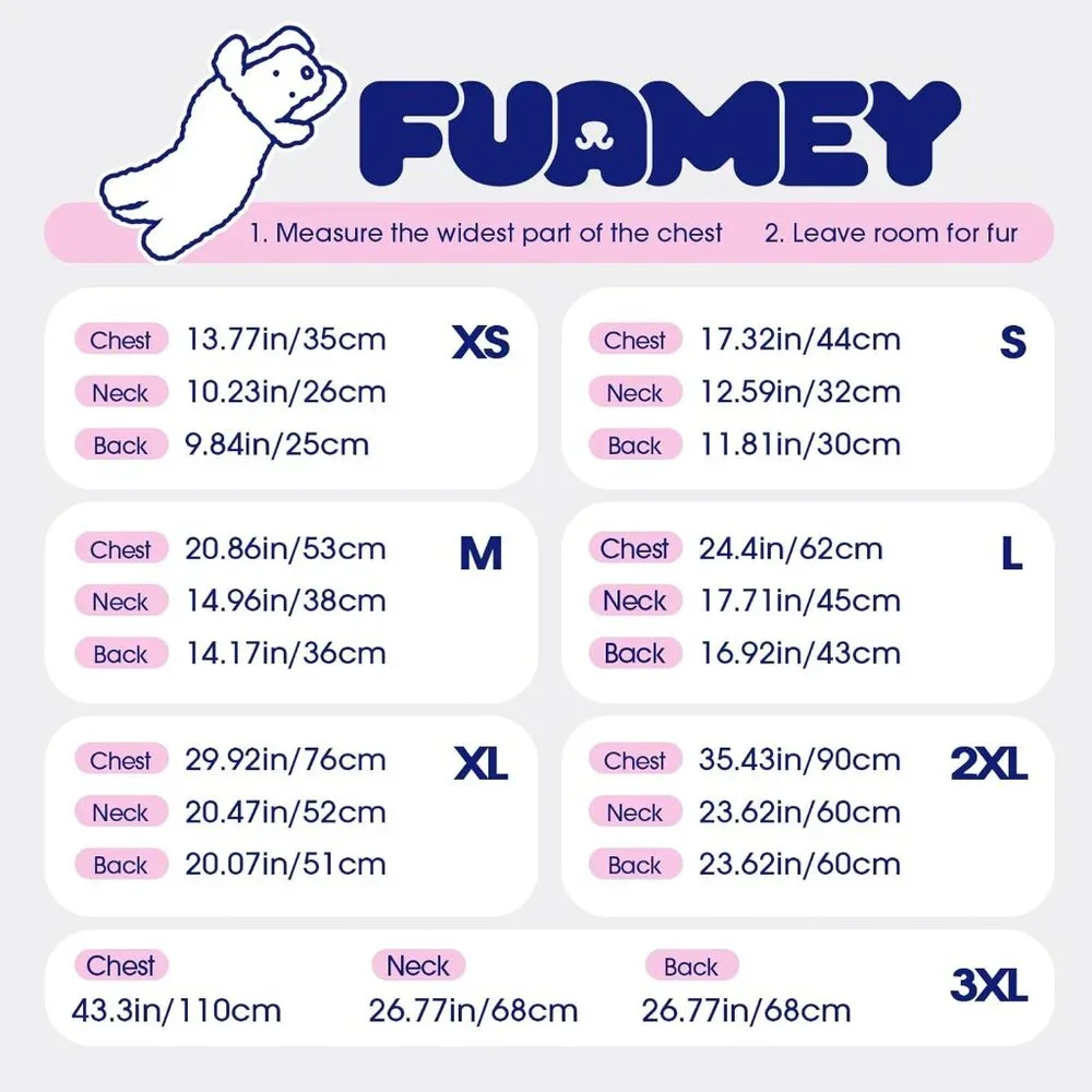 FUAMEY Dog Coat for Large Dogs,Waterproof Dog Winter Jacket with Harness